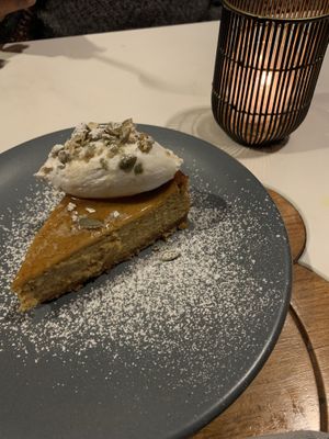 Pumpkin Cheesecake (seasonal dessert) at PLANTA Queen in Toronto