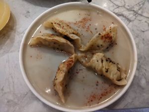 Potato truffle dumplings at PLANTA Queen in Toronto