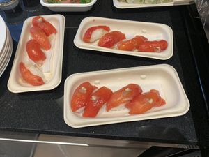 The watermelon Nigiri😄 at PLANTA Queen in Toronto