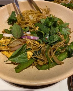 Singapore noodles. at PLANTA Queen in Toronto