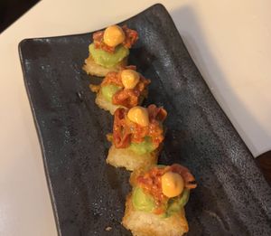 Crispy rice! The ahi watermelon is magic!   at PLANTA Queen in Toronto