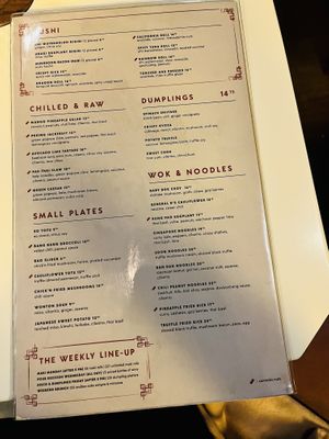 Food menu  at PLANTA Queen in Toronto
