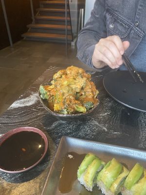 Bang bang broccoli - so crispy and the sauce is rich without being too heavy   at PLANTA Queen in Toronto