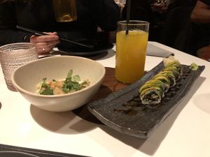 Dumplings & the world’s greatest Dragon Roll!  at PLANTA Queen in Toronto