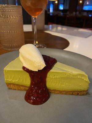 Matcha cheesecake  at PLANTA Queen in Toronto