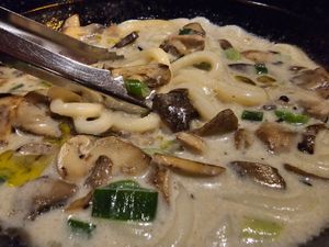 udon noodles at PLANTA Queen in Toronto