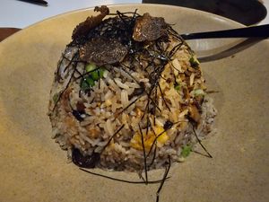 truffle fried rice at PLANTA Queen in Toronto