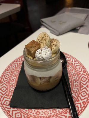 banana dessert special  at PLANTA Queen in Toronto