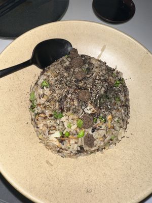 Truffle fried rice  at PLANTA Queen in Toronto