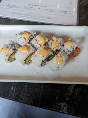Dragon roll at PLANTA Queen in Toronto