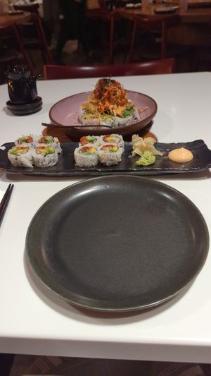 Volcano and spicy tuna at PLANTA Queen in Toronto