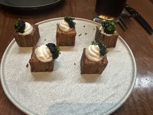 1000 layered deep fried potato  at PLANTA Queen in Toronto