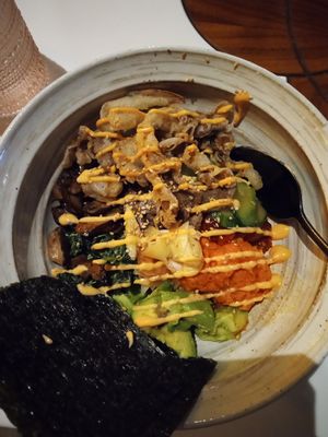 Poke bowl at PLANTA Queen in Toronto