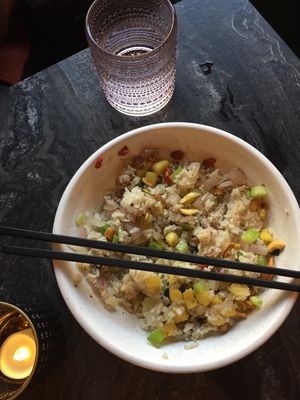 Pineapple fried rice  at PLANTA Queen in Toronto