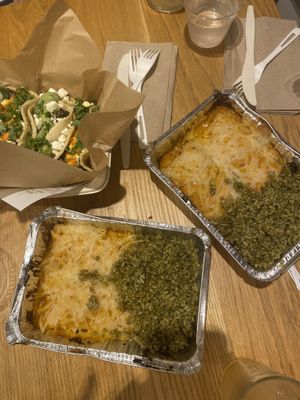 Vegan mushroom enchiladas and a variety of vegetarian tacos at Chaia - Chinatown in Washington