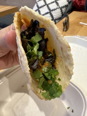 Braised mushroom taco  at Chaia - Chinatown in Washington