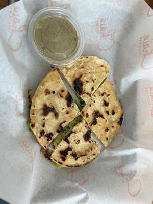 Brussel sprout quesadilla  at Chaia - Chinatown in Washington