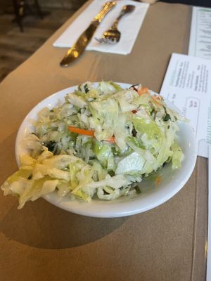 Complementary appetizer  at Oren's Hummus in San Francisco