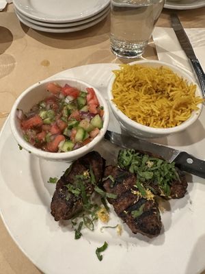 Black sheep lamb dish  at Oren's Hummus in San Francisco