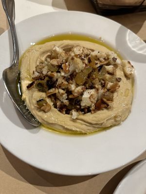 Cauliflower hummus dish  at Oren's Hummus in San Francisco