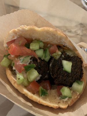 Vegan GF falafel  at Oren's Hummus in San Francisco