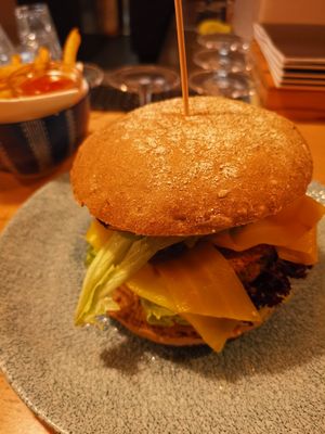 The Falafel Burger at Stickerei in St Gallen