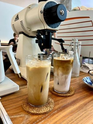 Coffee with coconut milk or oat milk  at The Ais in Penang