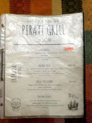 Menu pg 4 at AMbar in Cozumel