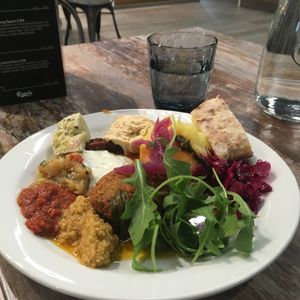 Vegan lunch from buffet at Classic & Vegan in Helsinki