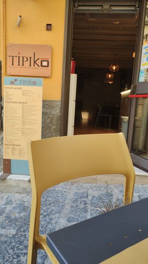 Outdoor seating at Tipiko in Agrigento