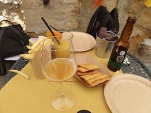 Appetizer: French Fries, Panelle (Sicilian Chickpea Fritter) and Craft Beer at Tipiko in Agrigento