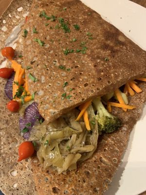 Galette végétale  #Veganuary at La Crêperie Sarra'Zen in Vannes