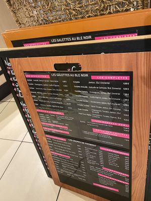 Carte   at La Crêperie Sarra'Zen in Vannes