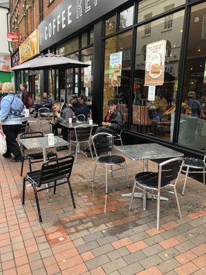 Outside seating at Coffee Republic in Chatham
