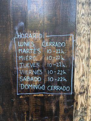 November 4th 2019.  Hours written on the door (they do not agree with HappyCow, Google or Facebook). at CReeA in Tarragona