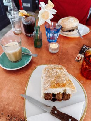 Vegan sausage and roast onion jam sandwich 🥪   at Salt Café in Fareham