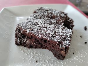 Double chocolate brownie at B12 in Girona