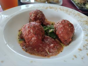 Tempeh balls at B12 in Girona