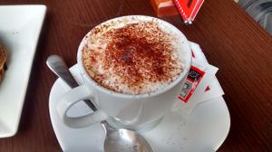 Cappuccino at B12 in Girona