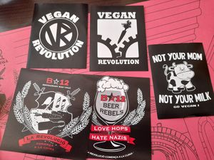 Sticker set 1€ at B12 in Girona