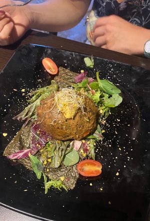 Tempeh Seaweed cake  at B12 in Girona
