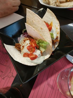 Mexican-style tacos at B12 in Girona