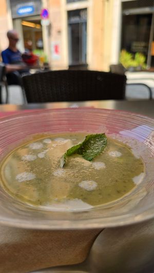 Mint soup at B12 in Girona