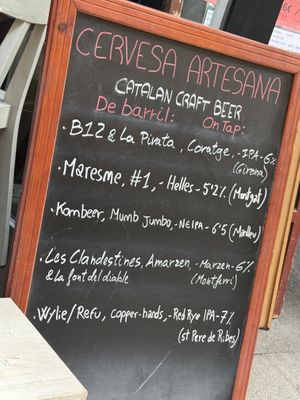 Craft Beer menu - April 2026  at B12 in Girona
