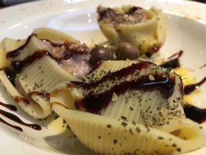 Cream cheese filled pasta shells  at B12 in Girona