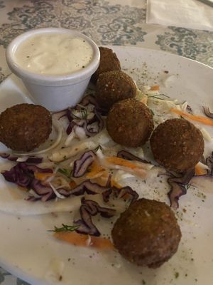 Falafel starter  at The Olive Tree in Castlebar