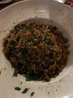 Butternut squash biryani at The Olive Tree in Castlebar