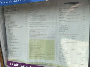 Menu   at Oudt Leyden in Leiden