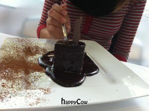 Triple chocolate fudge at La Mano Verde in Berlin