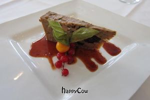 Raw Plum Walnut cake at La Mano Verde in Berlin